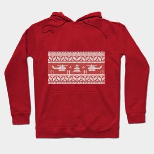 Helicopter Aviation Christmas Pattern Hoodie